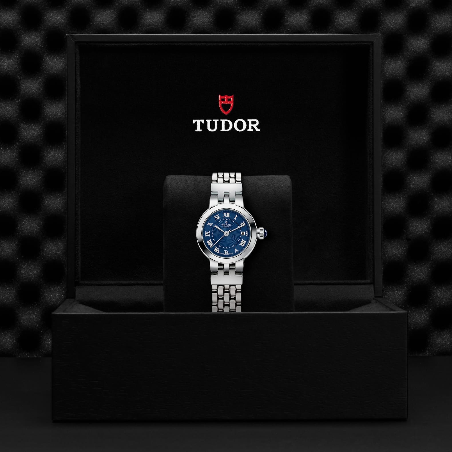 TUDOR Clair de Rose Boîtier en acier 26 mm Bracelet en acier Cadran Bleu – Image 2
