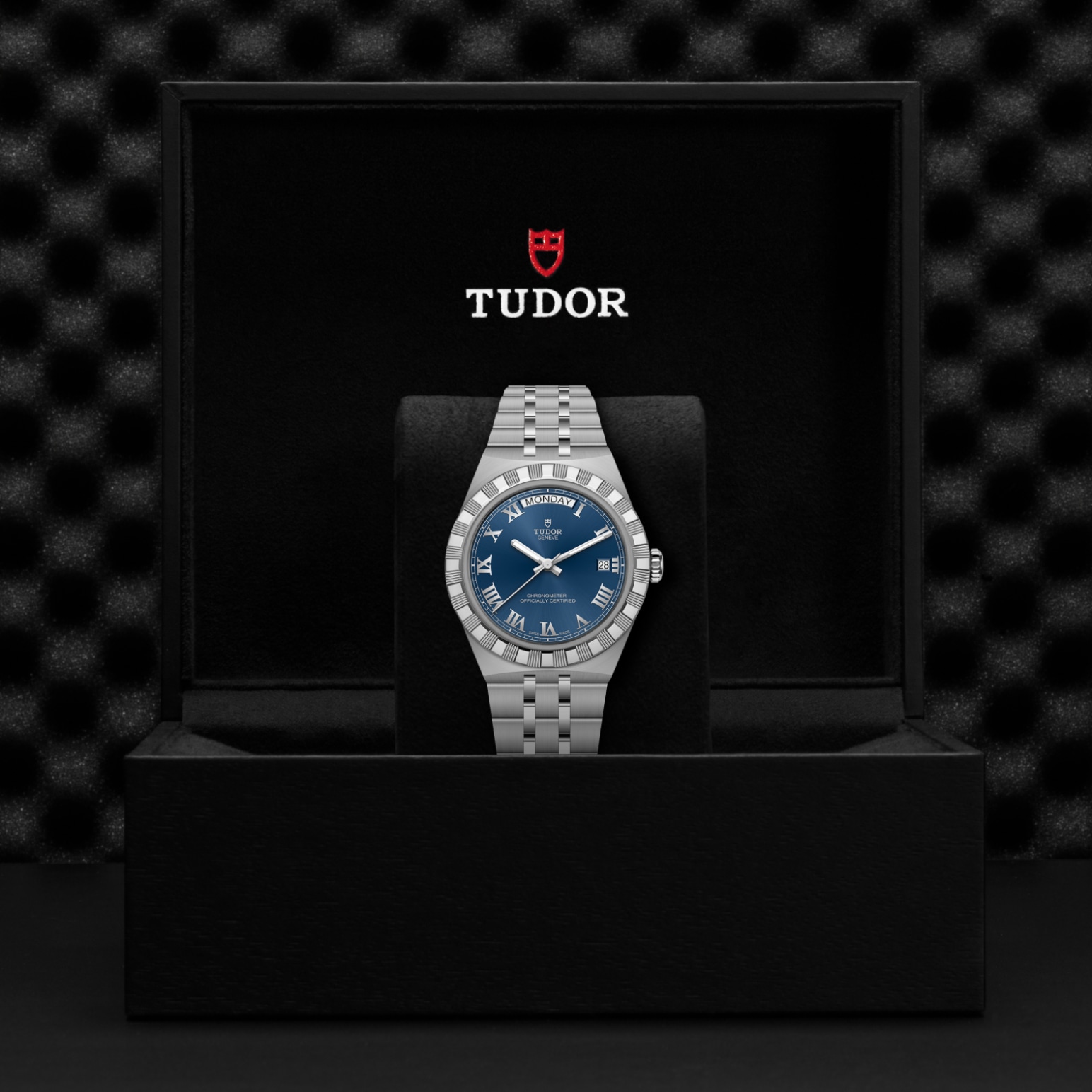 TUDOR Royal Boîtier en acier 40 mm Bracelet en acier Lunette acier Cadran bleu – Image 2
