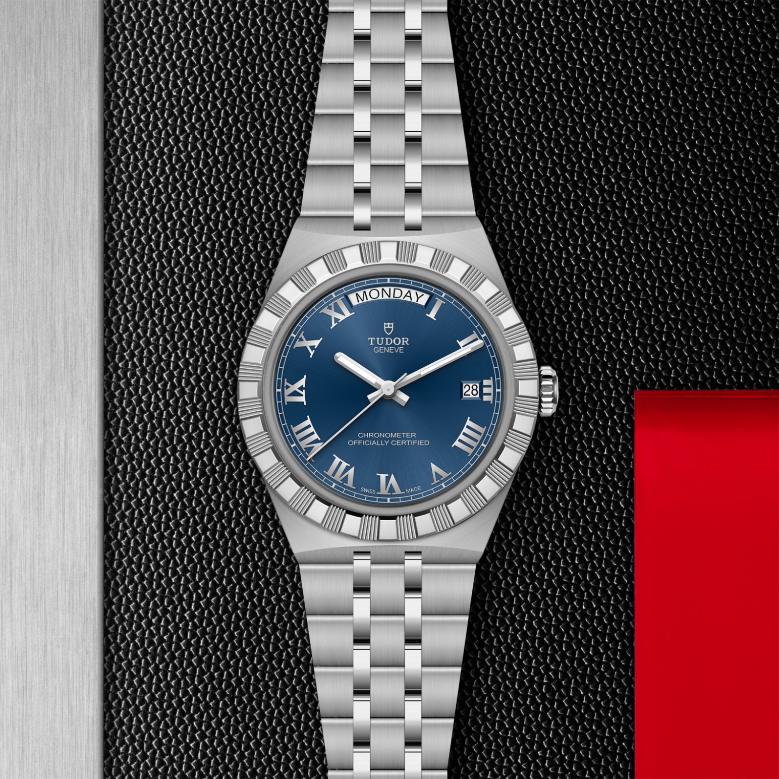 TUDOR Royal Boîtier en acier 40 mm Bracelet en acier Lunette acier Cadran bleu – Image 3