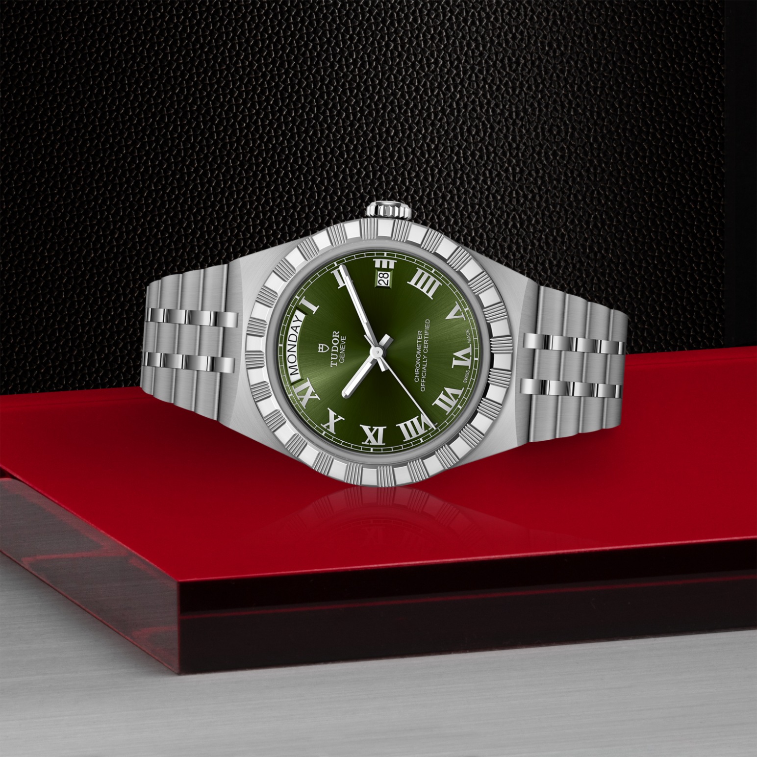 TUDOR Royal Boîtier en acier 40 mm Bracelet en acier Lunette acier Cadran vert – Image 4
